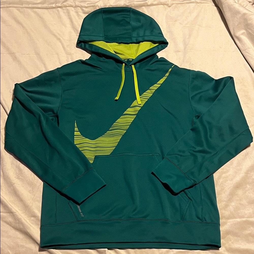 Nike men’s Green Hoodie with Lime Accents
